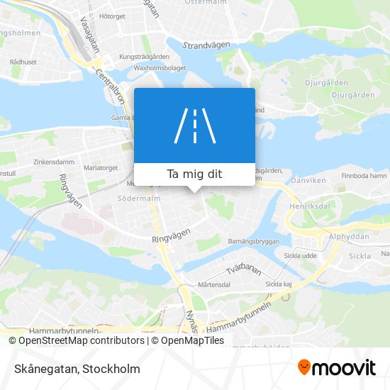 Skånegatan karta