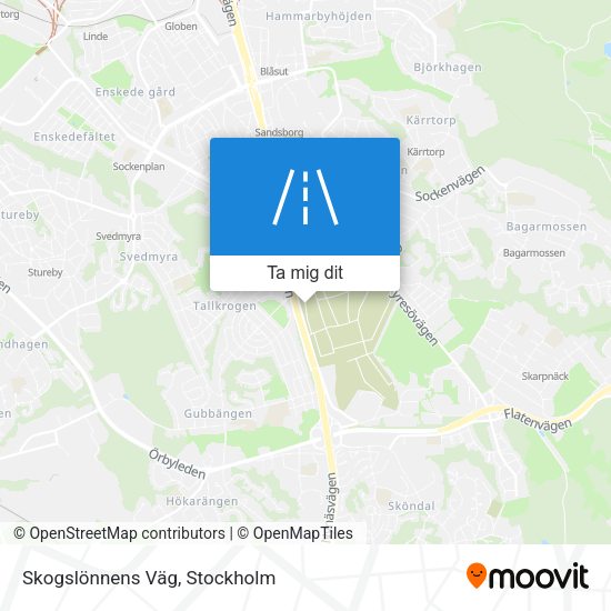 Skogslönnens Väg karta