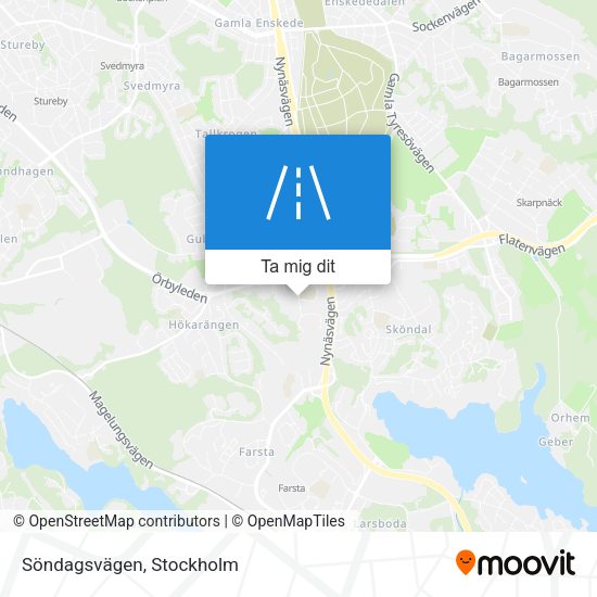Söndagsvägen karta