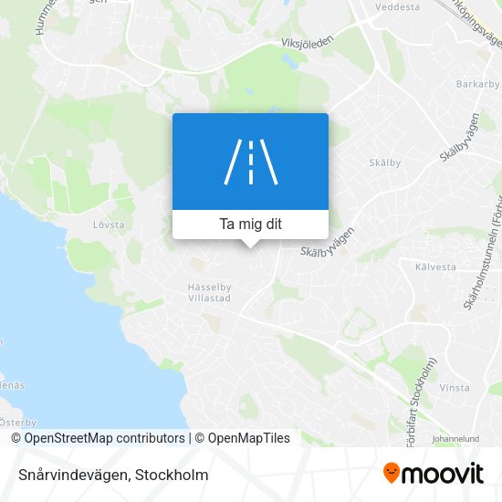 Snårvindevägen karta