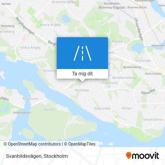 Svanhildsvägen karta