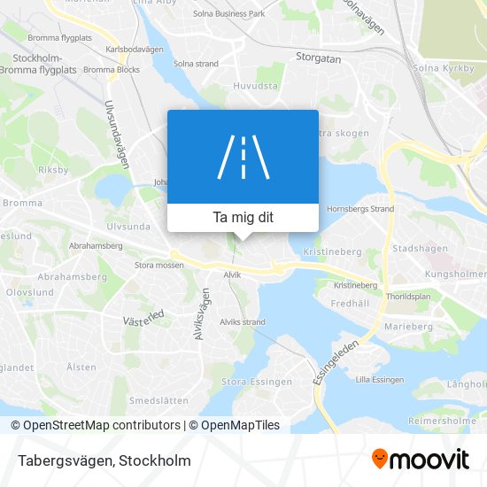 Tabergsvägen karta