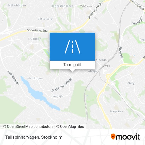 Tallspinnarvägen karta