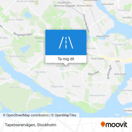 Tapetserarvägen karta