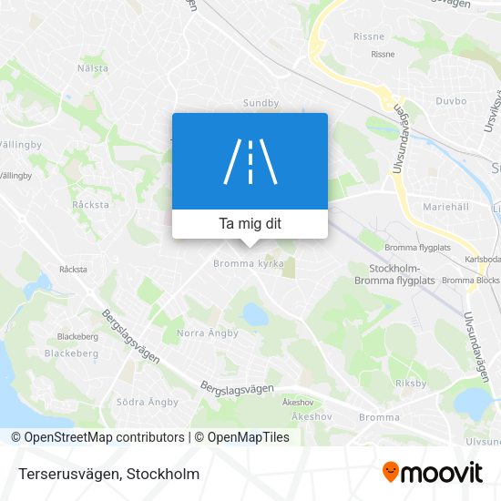 Terserusvägen karta