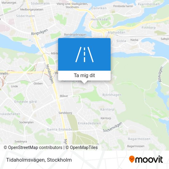 Tidaholmsvägen karta