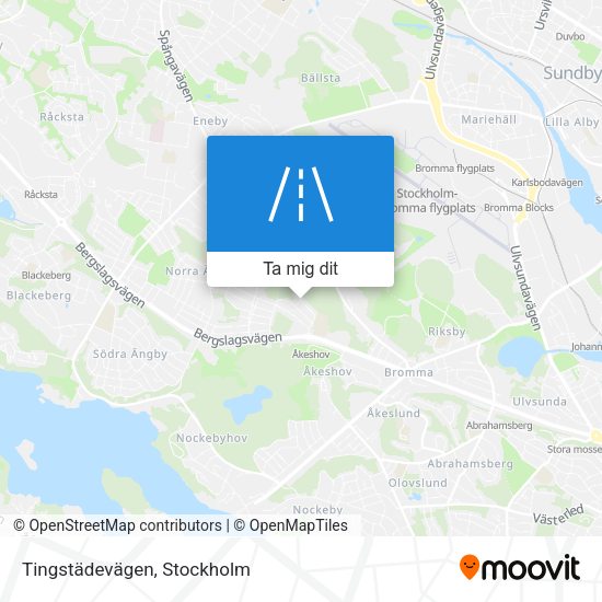 Tingstädevägen karta