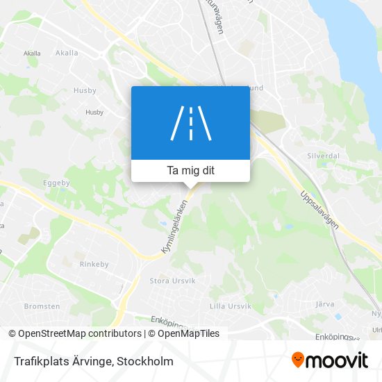 Trafikplats Ärvinge karta