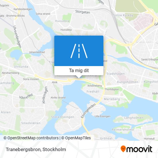 Tranebergsbron karta