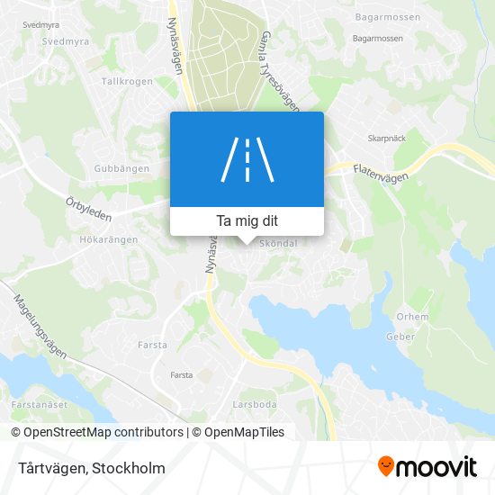 Tårtvägen karta