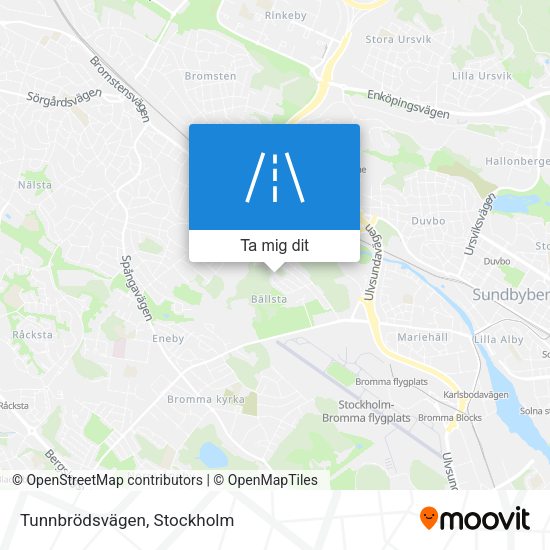 Tunnbrödsvägen karta
