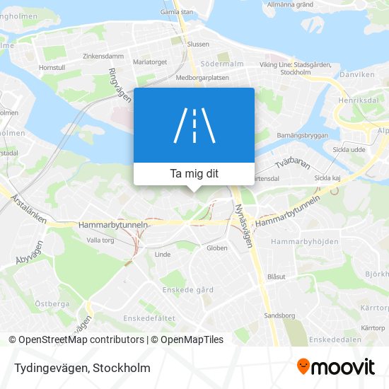 Tydingevägen karta