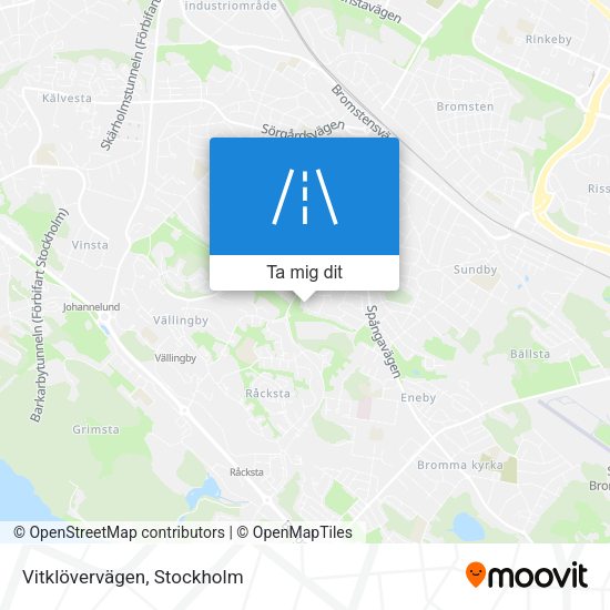 Vitklövervägen karta