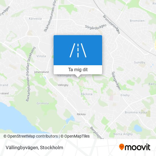 Vällingbyvägen karta