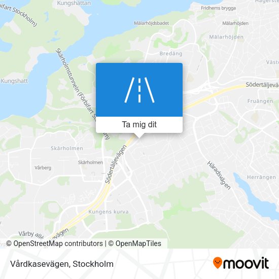 Vårdkasevägen karta