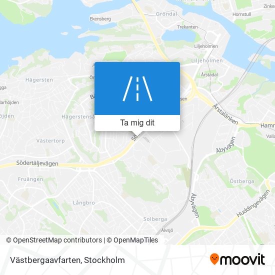 Västbergaavfarten karta