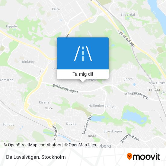 De Lavalvägen karta