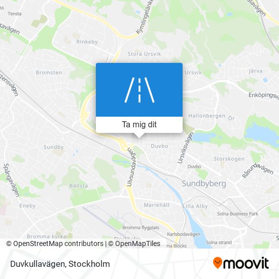 Duvkullavägen karta