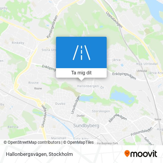 Hallonbergsvägen karta