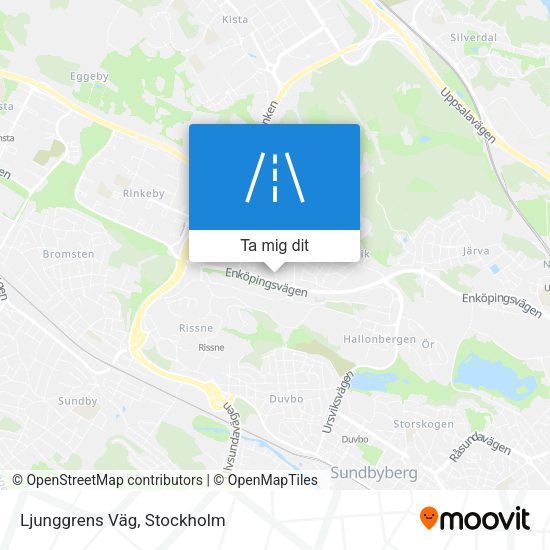 Ljunggrens Väg karta