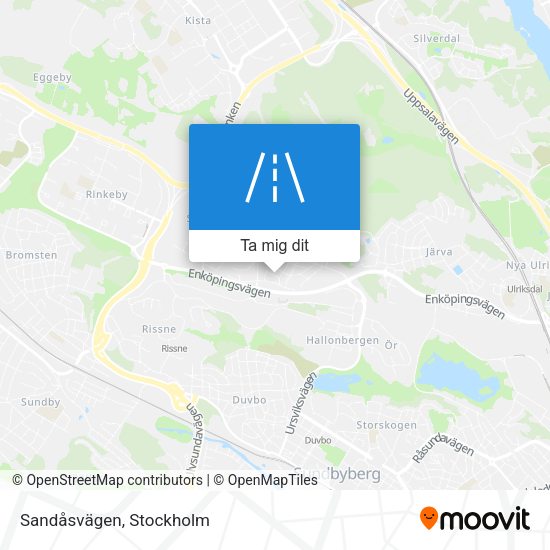 Sandåsvägen karta