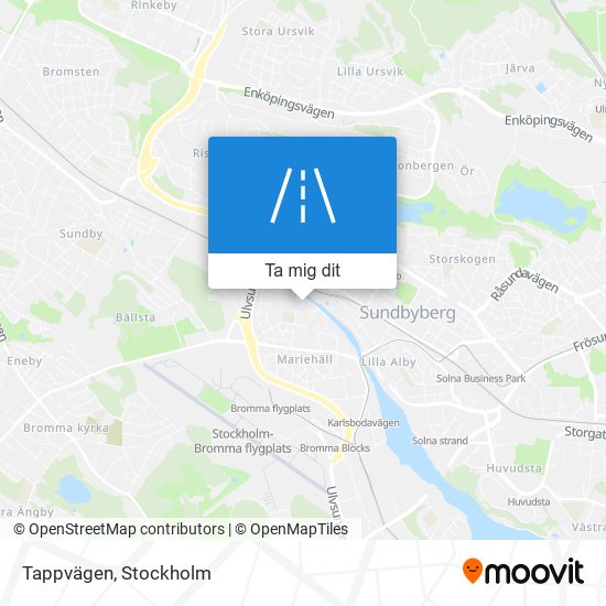 Tappvägen karta