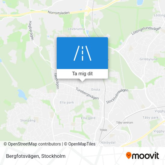Bergfotsvägen karta