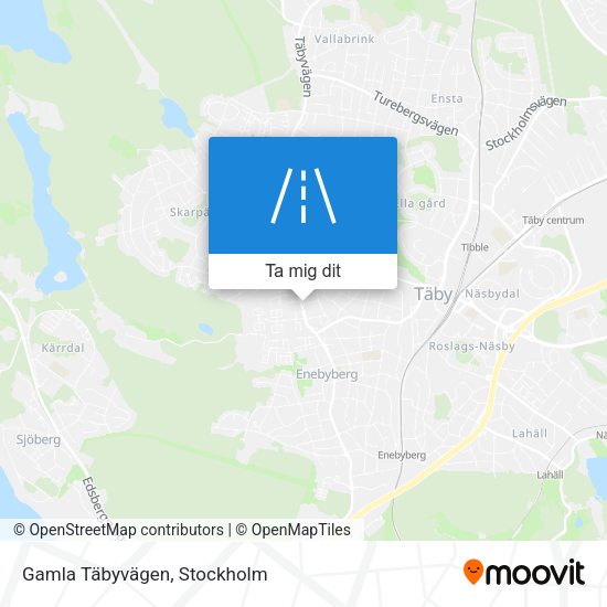 Gamla Täbyvägen karta