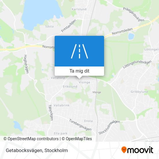 Getabocksvägen karta