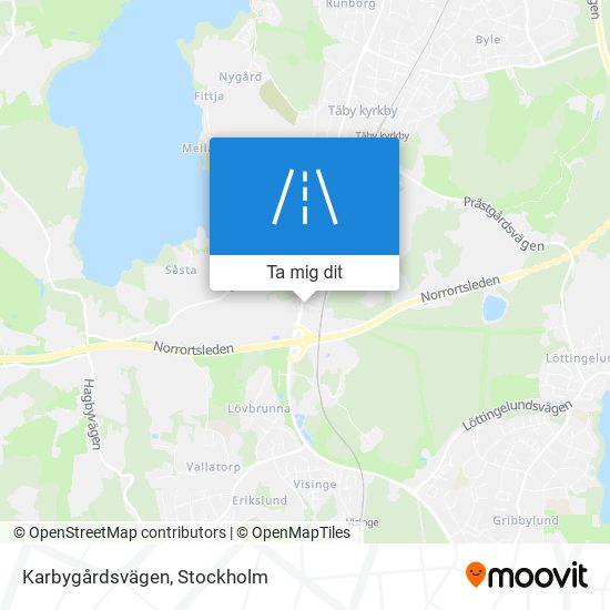 Karbygårdsvägen karta