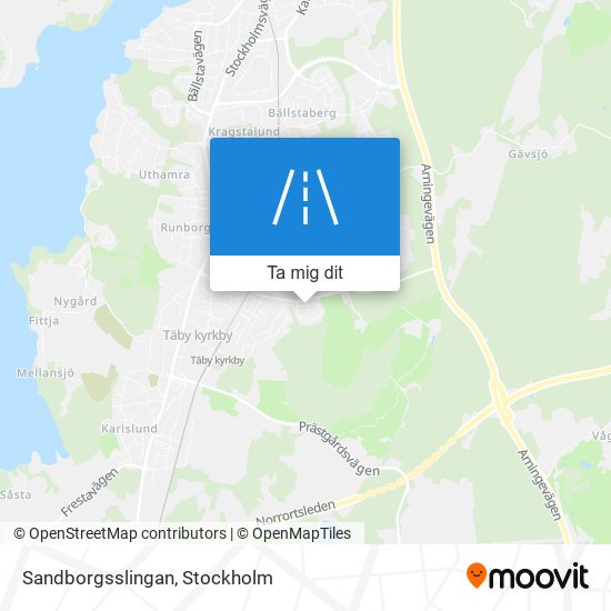 Sandborgsslingan karta