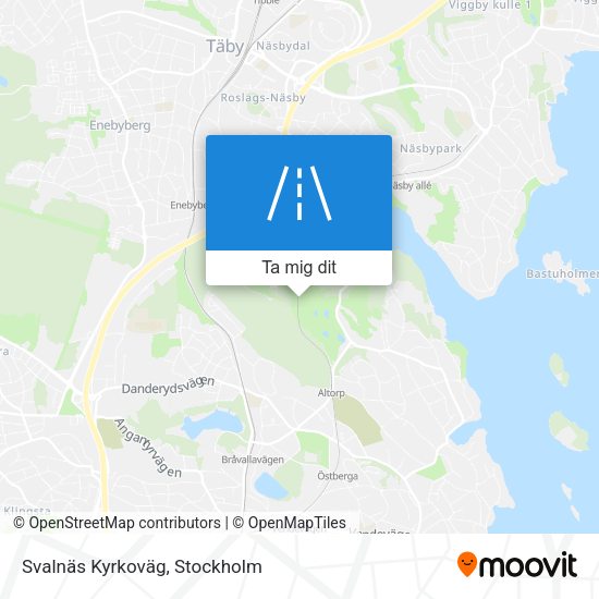 Svalnäs Kyrkoväg karta
