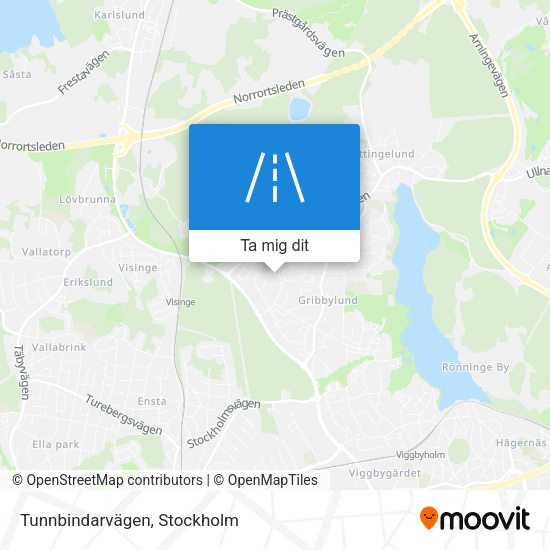 Tunnbindarvägen karta