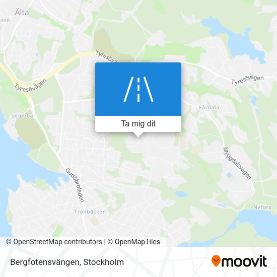 Bergfotensvängen karta