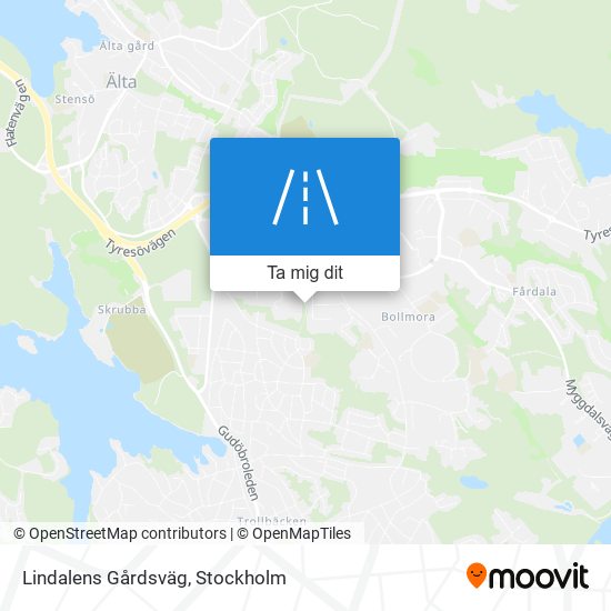 Lindalens Gårdsväg karta