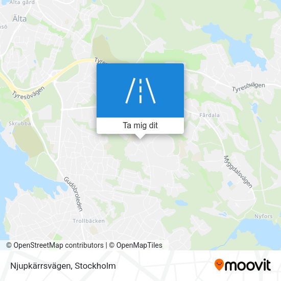Njupkärrsvägen karta