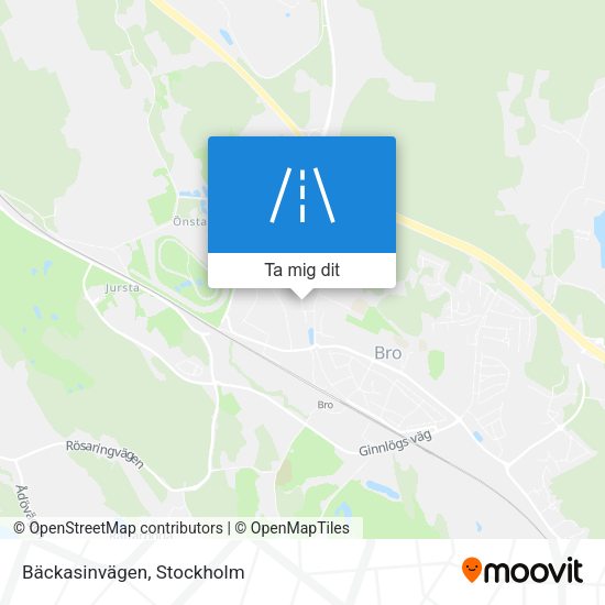 Bäckasinvägen karta