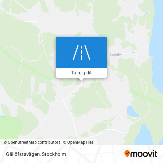 Gällöfstavägen karta