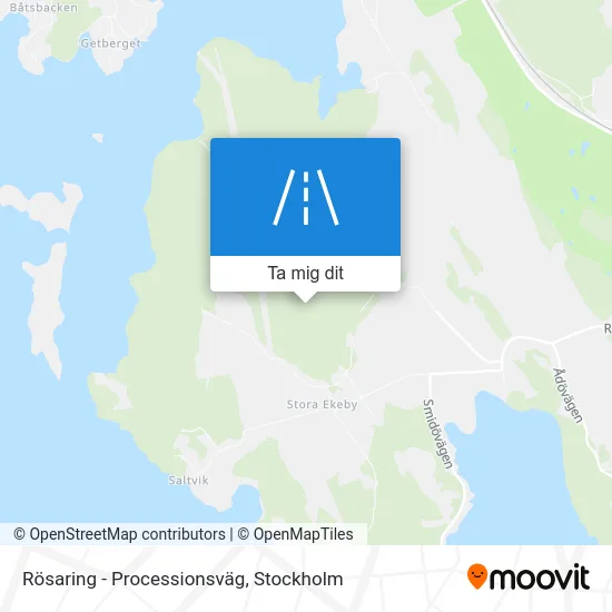 Rösaring - Processionsväg karta