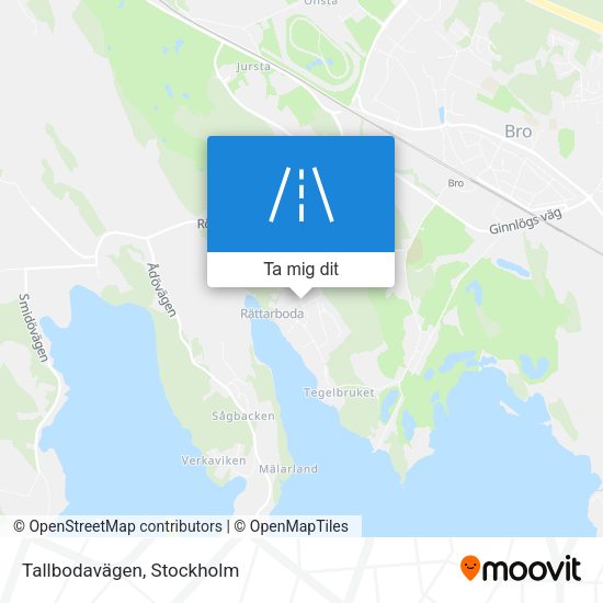 Tallbodavägen karta