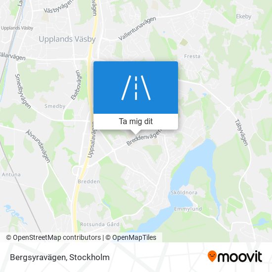 Bergsyravägen karta