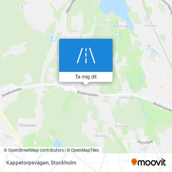 Kappetorpsvägen karta