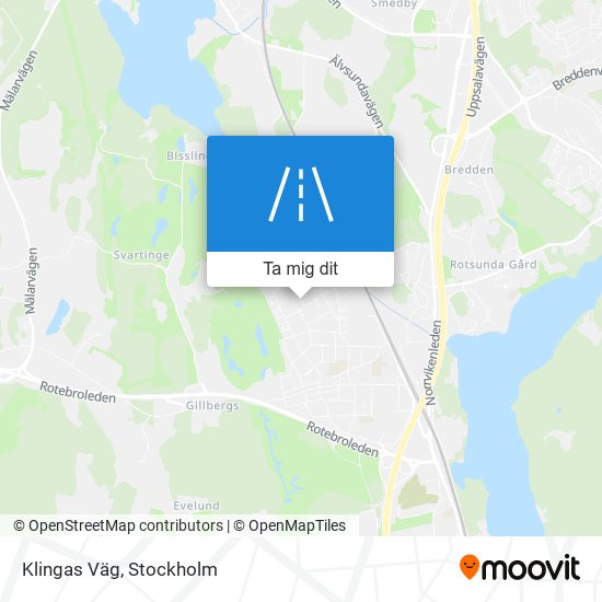 Klingas Väg karta