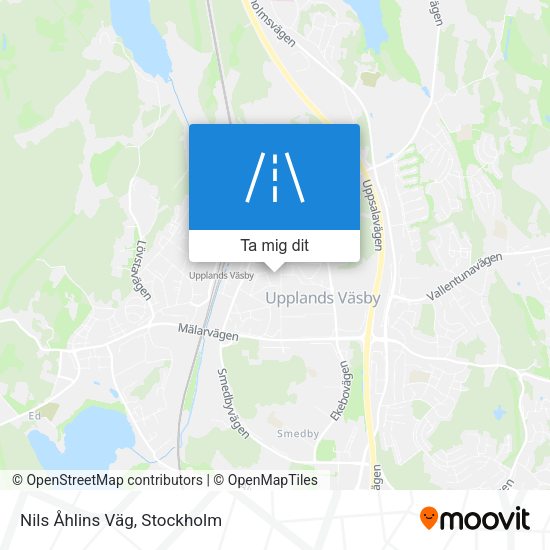 Nils Åhlins Väg karta