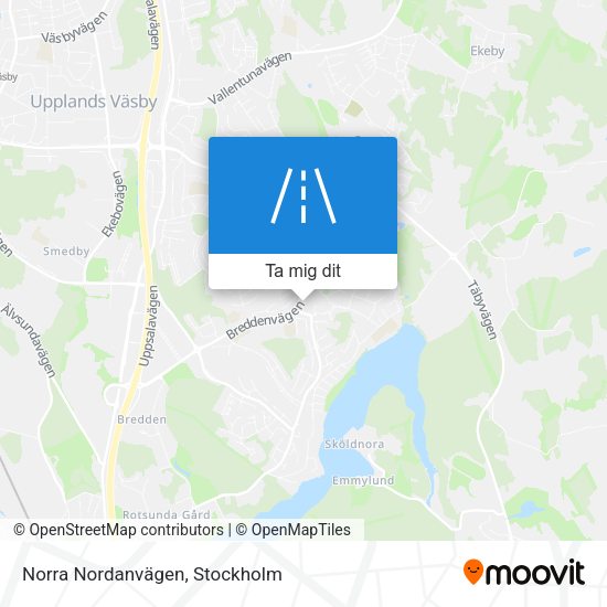 Norra Nordanvägen karta