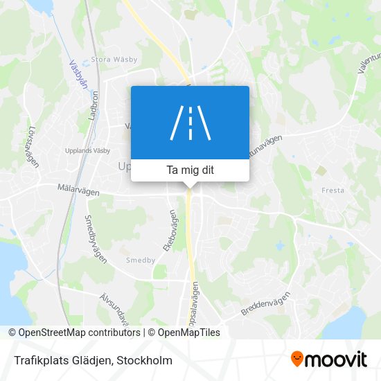 Trafikplats Glädjen karta