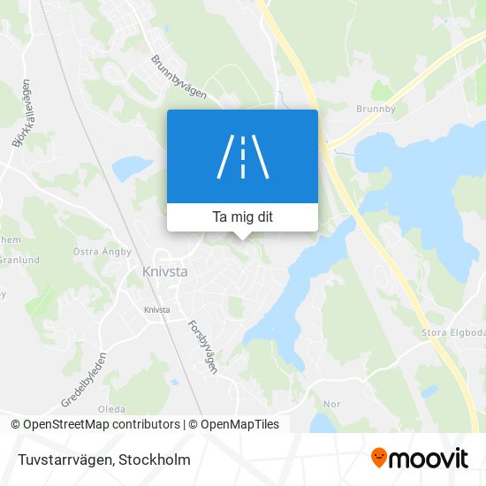 Tuvstarrvägen karta