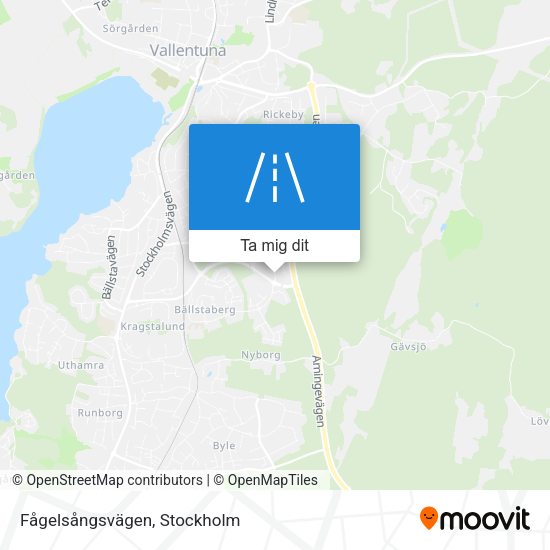 Fågelsångsvägen karta