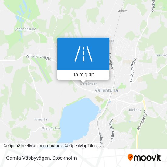 Gamla Väsbyvägen karta