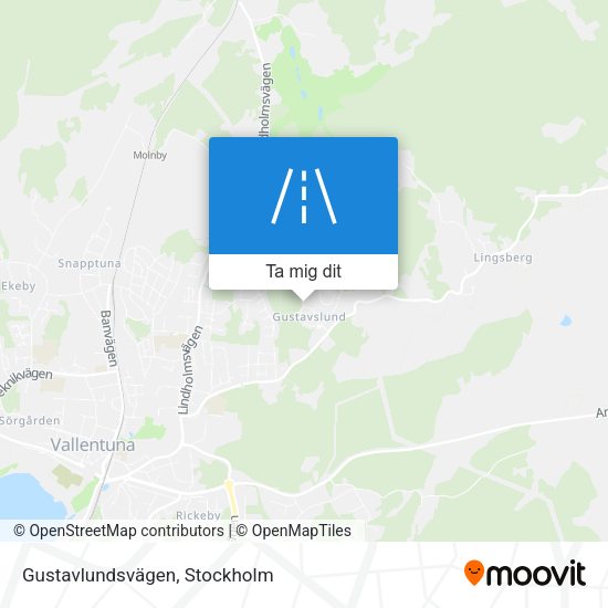 Gustavlundsvägen karta